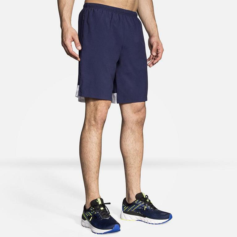 Brooks Go-To 9 Running Shorts - Men's - Blue (59346-OJCT)